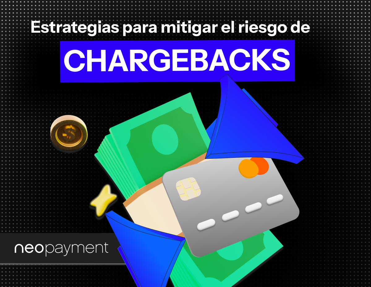 Representación de contracargos con tarjeta y billetes en fondo azul