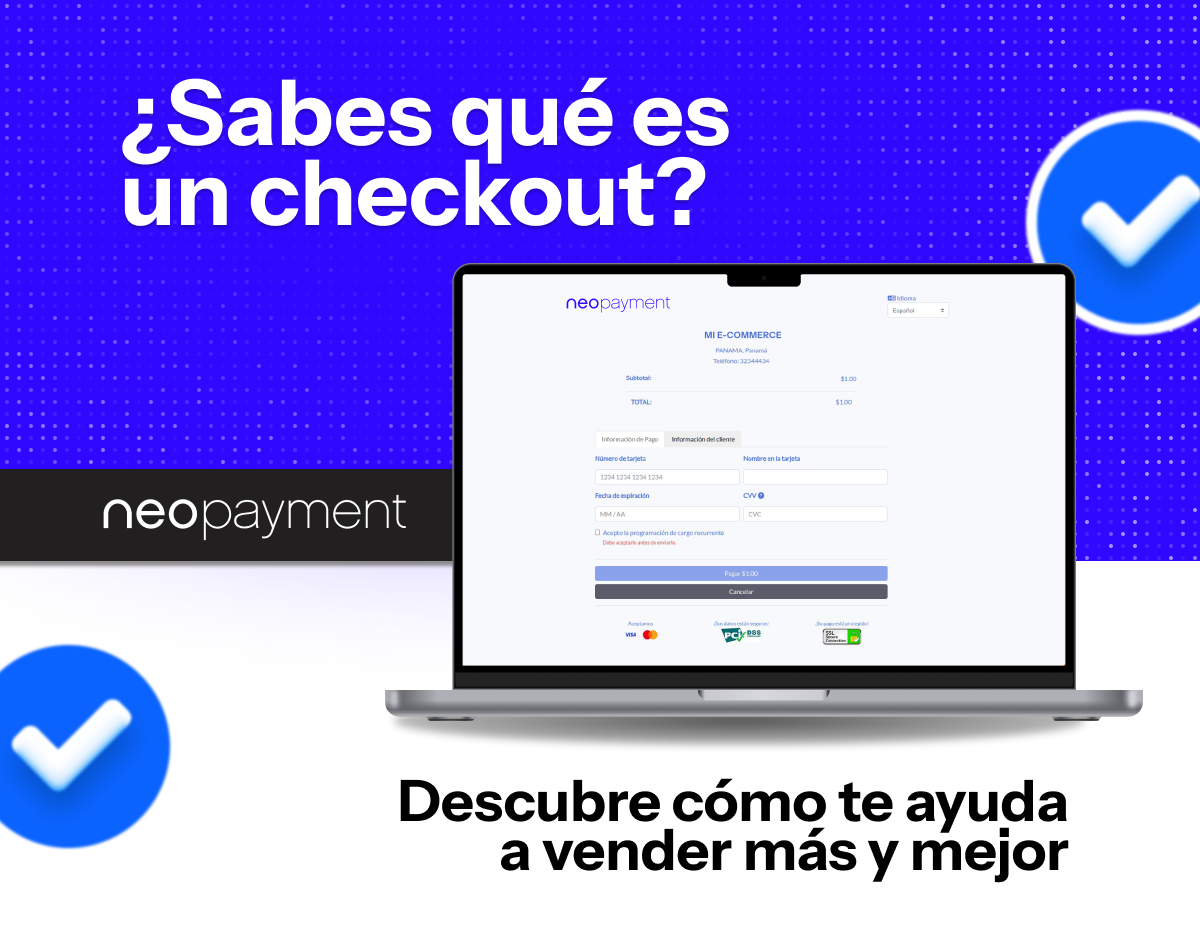 Diseño de proceso de checkout con campos de formulario y botón de pago
